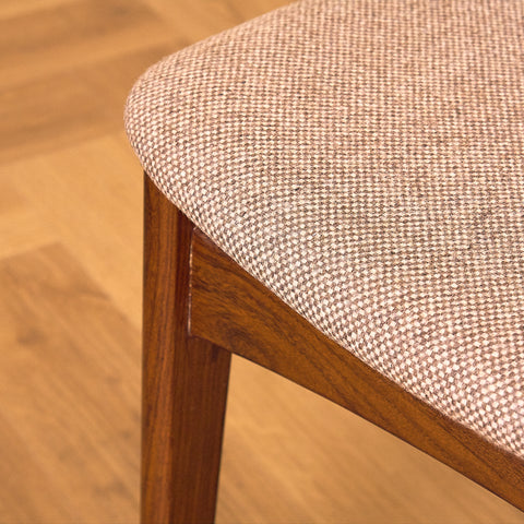 Danish set of 6 dining chairs in solid walnut by Erik Buch