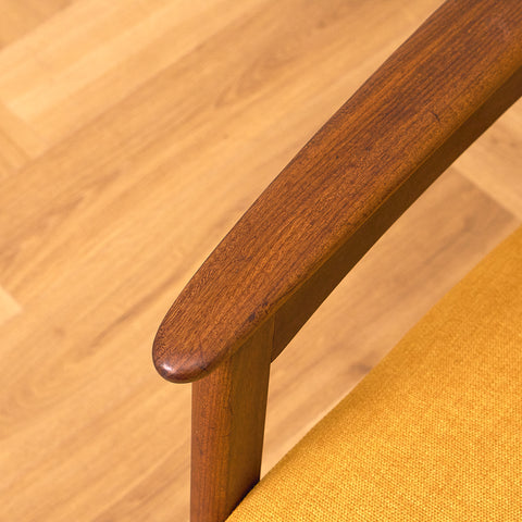 Danish armchair in teak and walnut