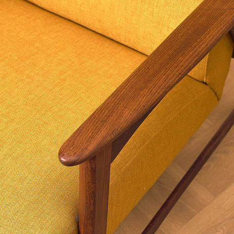 Danish armchair in teak and walnut