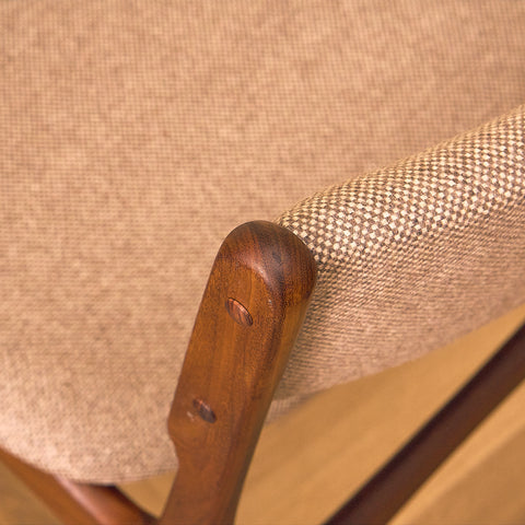 Danish set of 6 dining chairs in solid walnut by Erik Buch
