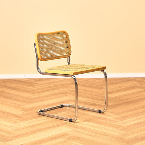 Marcel Breuer Dining Chair in Beech and Chrome
