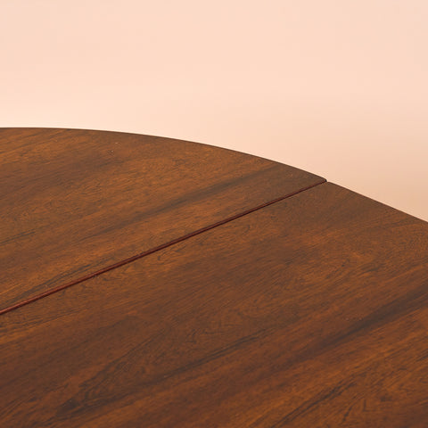 Danish dining table in Santos rosewood Arne Vodder style