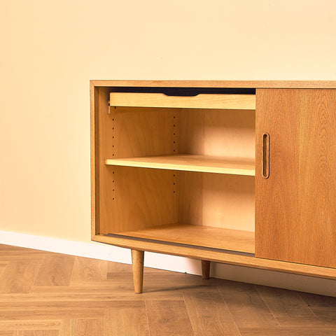 Poul Hundevad Oak Sideboard with Felt-Lined Drawer