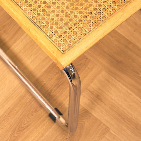 Marcel Breuer Dining Chair in Beech and Chrome