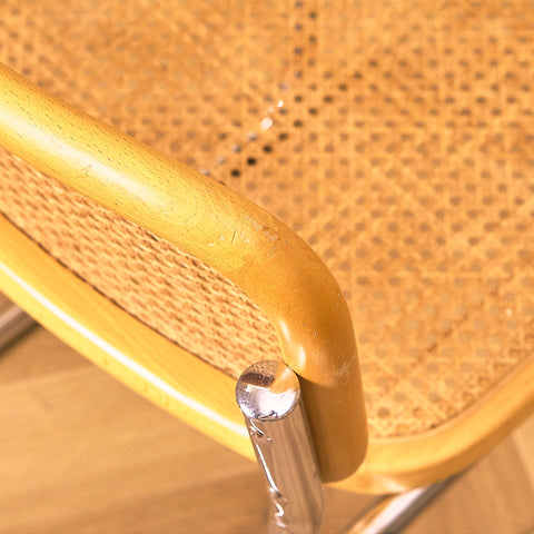 Marcel Breuer Dining Chair in Beech and Chrome