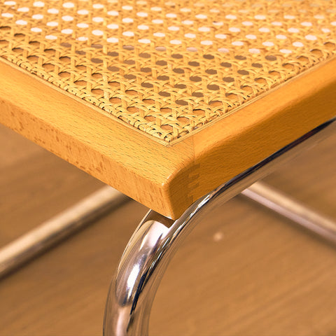 Marcel Breuer Dining Chair in Beech and Chrome