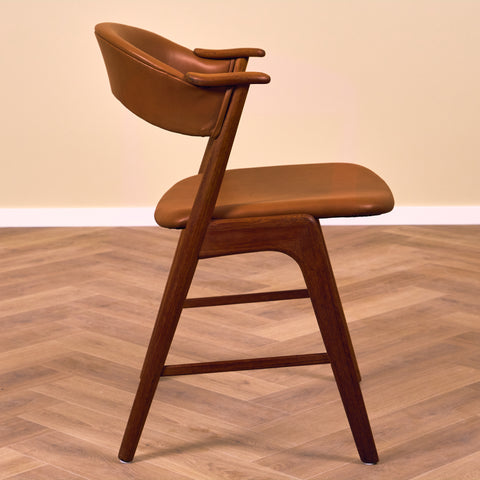 Danish dining chairs in solid teak, model 32 by Kai Kristiansen