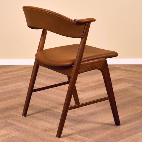 Danish dining chairs in solid teak, model 32 by Kai Kristiansen