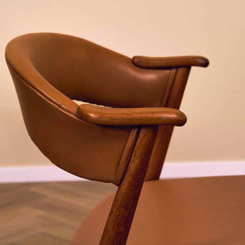 Danish dining chairs in solid teak, model 32 by Kai Kristiansen