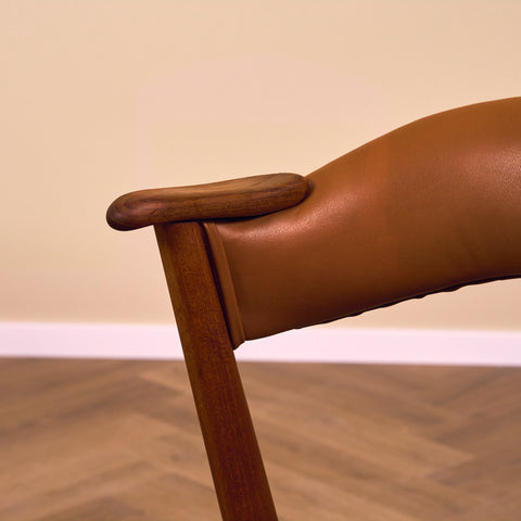 Danish dining chairs in solid teak, model 32 by Kai Kristiansen