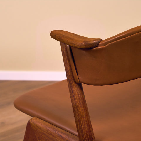 Danish dining chairs in solid teak, model 32 by Kai Kristiansen