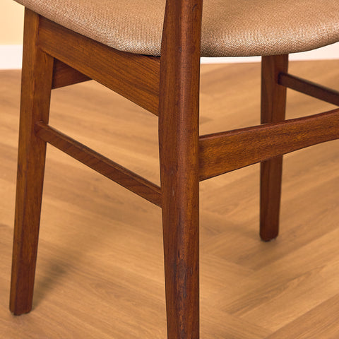 Danish dining chairs in teak & walnut by Farstrup
