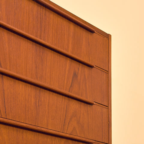 Danish Teak Chest of Drawers with Long Handles