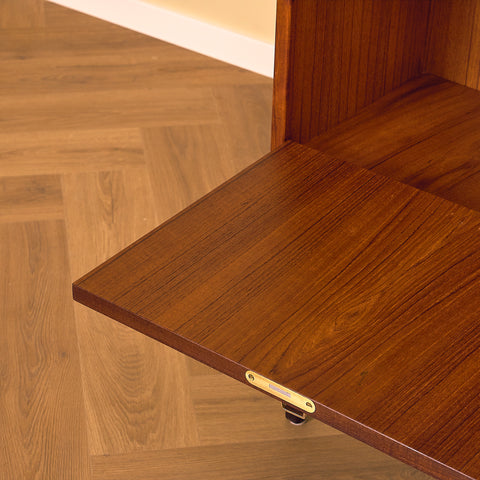 Swedish writing desk in teak by Lelångs Möbelfabrik, Bengtsfors