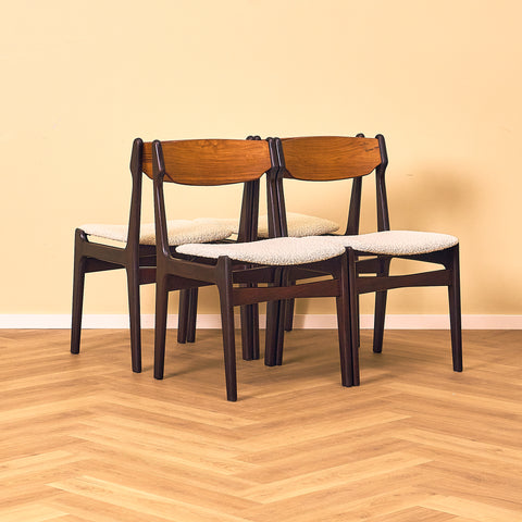 Danish dining chairs in Santos rosewood by Findahl