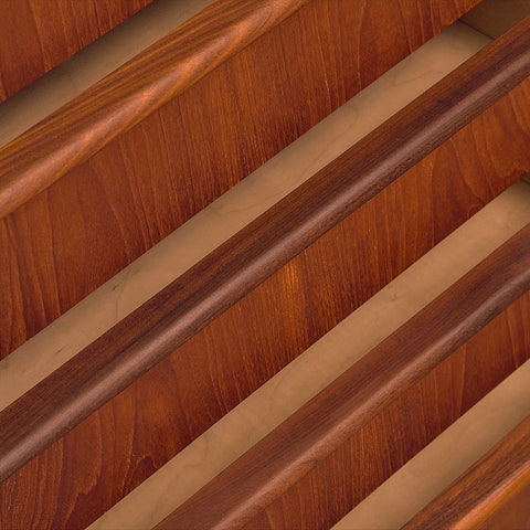Danish Dark Teak Chest of Drawers with Walnut Legs