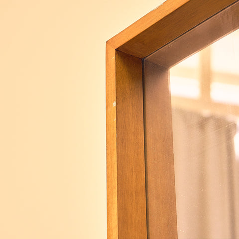 Mid-century mirror in beech