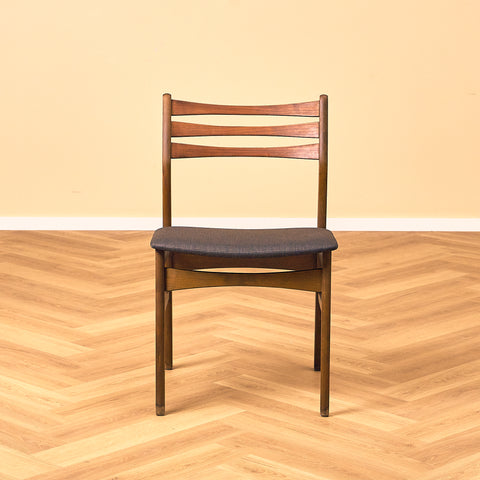 Danish set of 6 dining chairs in teak and beech by SAX