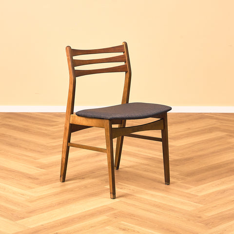 Danish set of 6 dining chairs in teak and beech by SAX
