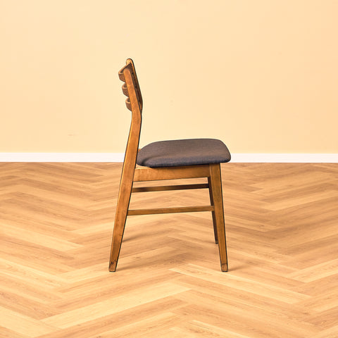 Danish set of 6 dining chairs in teak and beech by SAX