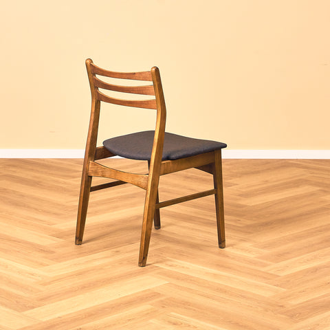 Danish set of 6 dining chairs in teak and beech by SAX