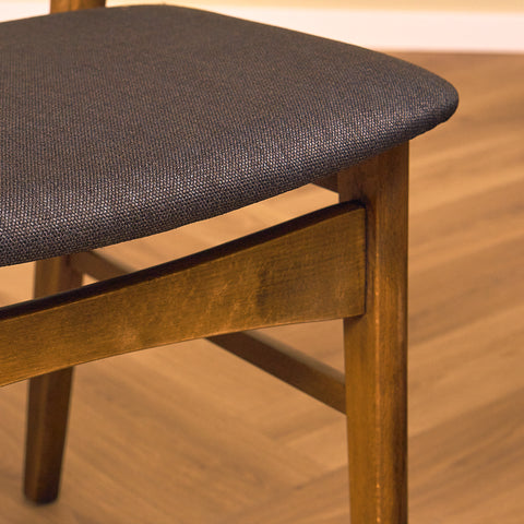 Danish set of 6 dining chairs in teak and beech by SAX