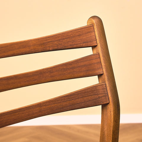 Danish set of 6 dining chairs in teak and beech by SAX