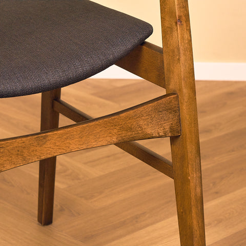 Danish set of 6 dining chairs in teak and beech by SAX