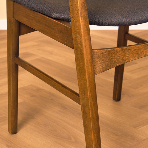 Danish set of 6 dining chairs in teak and beech by SAX