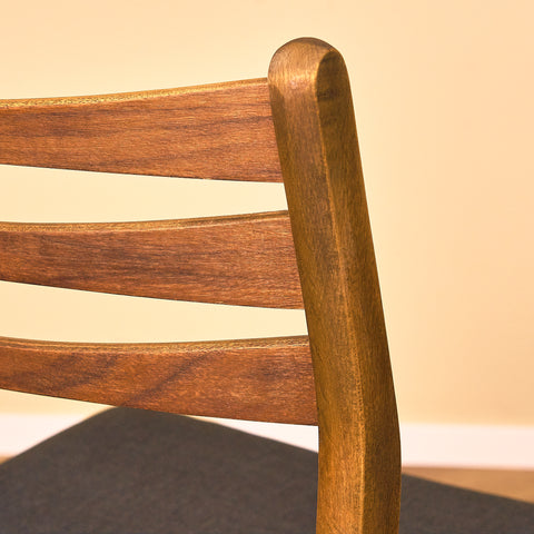 Danish set of 6 dining chairs in teak and beech by SAX