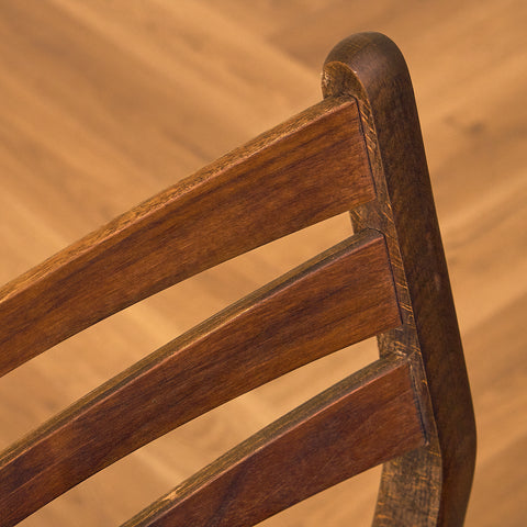 Danish set of 6 dining chairs in teak and beech by SAX
