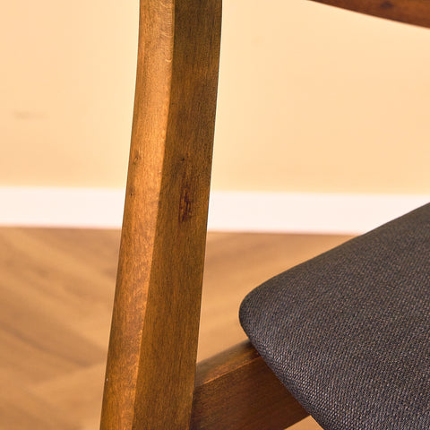 Danish set of 6 dining chairs in teak and beech by SAX