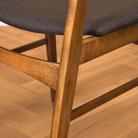 Danish set of 6 dining chairs in teak and beech by SAX