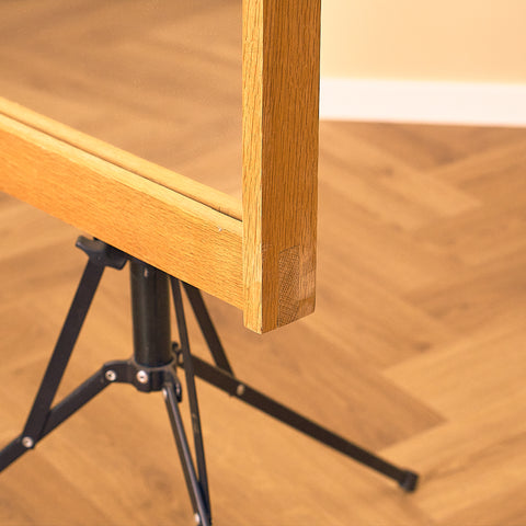 Mid-century mirror in oak