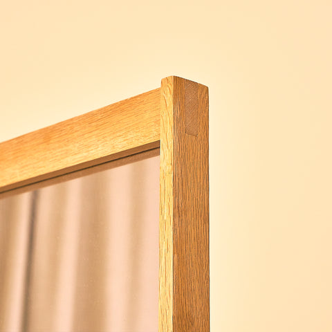 Mid-century mirror in oak
