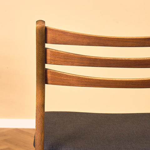 Danish set of 6 dining chairs in teak and beech by SAX