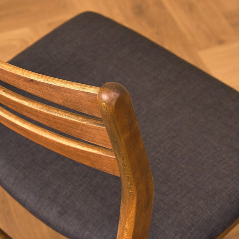 Danish set of 6 dining chairs in teak and beech by SAX