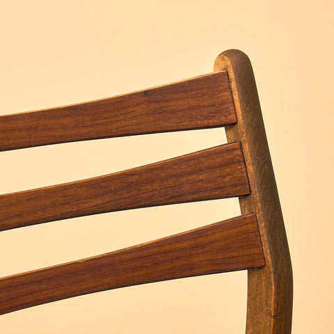 Danish set of 6 dining chairs in teak and beech by SAX