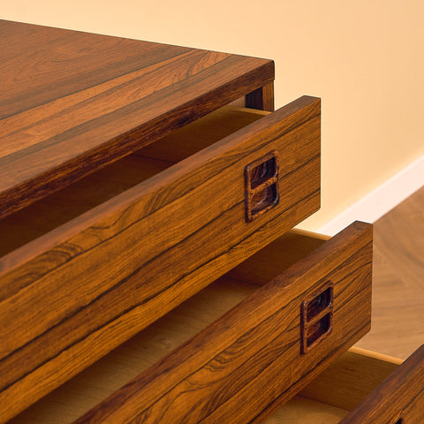 Danish chest of drawers in Santos rosewood