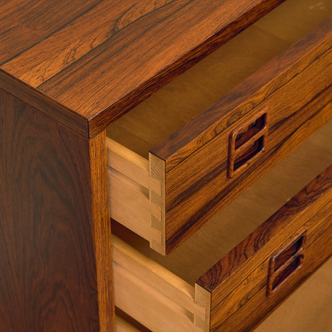 Danish chest of drawers in Santos rosewood