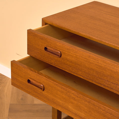 Swedish side table/chest of drawers in teak