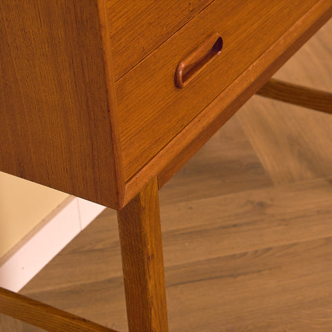 Swedish side table/chest of drawers in teak