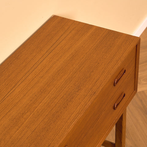 Swedish side table/chest of drawers in teak