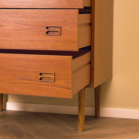 Danish Tall Chest of Drawers in Teak