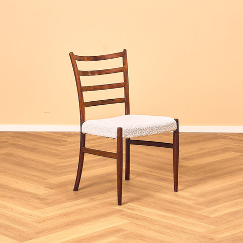 Danish dining chairs in Santos rosewood by Schou Andersen Furniture Factory