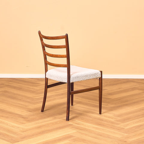 Danish dining chairs in Santos rosewood by Schou Andersen Furniture Factory