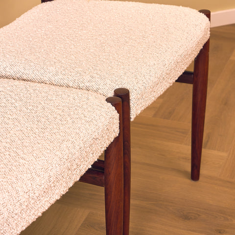 Danish dining chairs in Santos rosewood by Schou Andersen Furniture Factory