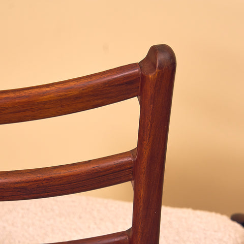 Danish dining chairs in Santos rosewood by Schou Andersen Furniture Factory