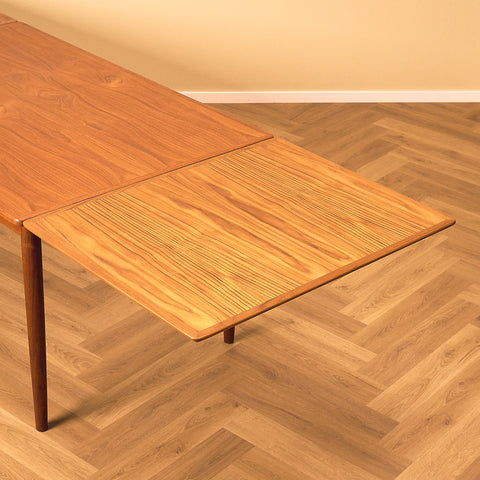 Danish dining table in teak by Sorø Stolefabrik