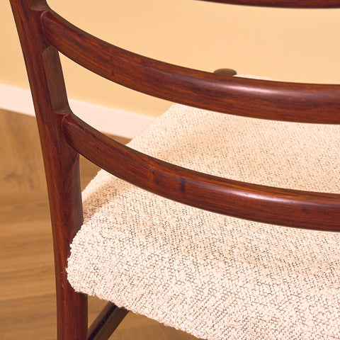 Danish dining chairs in Santos rosewood by Schou Andersen Furniture Factory